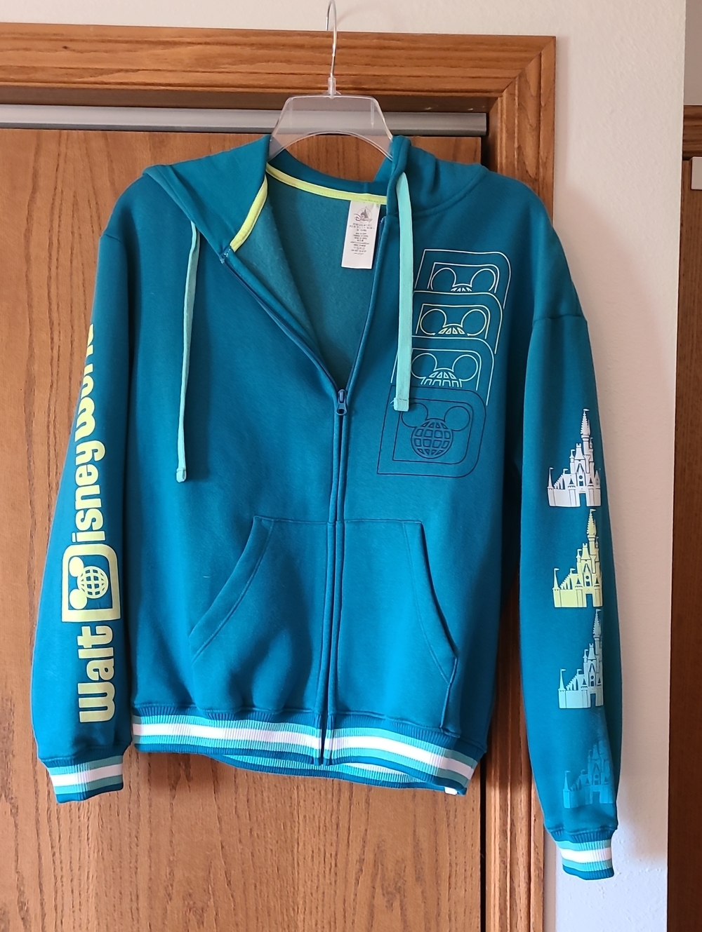 Walt Disney World Fleece Zip Up Hoodie, Size S